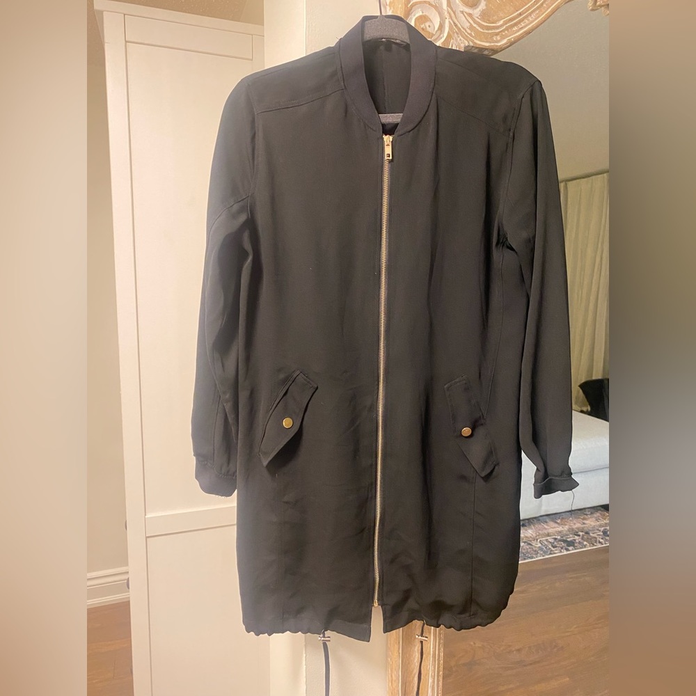 Dynamite black shacket. Lightweight. Gold metal accents. Size L